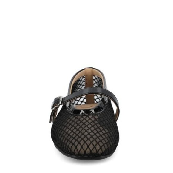 Journee Women JOURNEE BLACK MESH Casha Mary Jane Flat SHOES SIZE 9.5 NIB